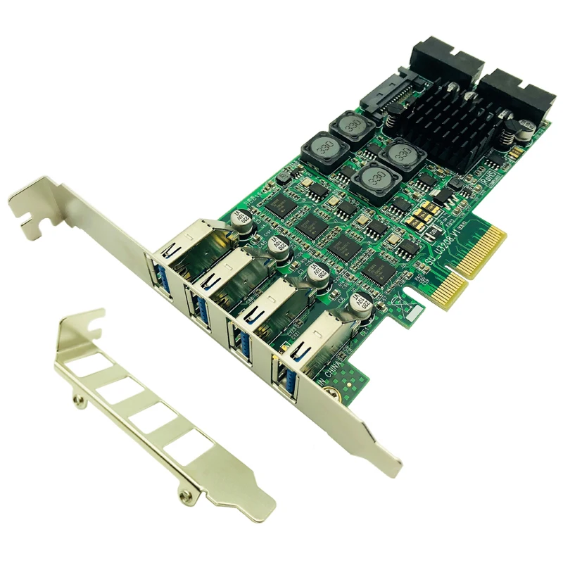 Плата расширения PCI Express E на USB 3 0 контроллер Raiser с 8 портами SATA Power независимый 4
