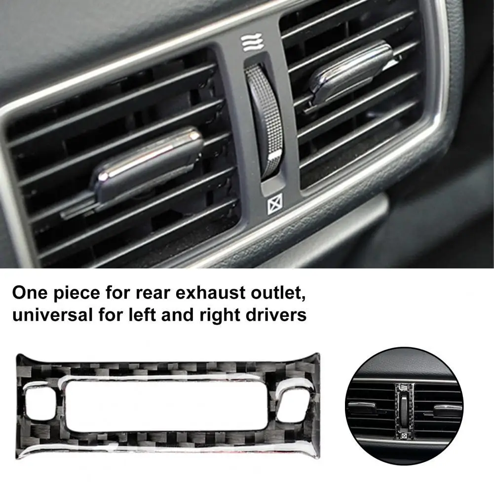 

Air Outlet Cover Waterproof Anti-scratch Carbon Fiber Black Rear Air Outlet Sticker for Infiniti Q50 2014-2020 Car Accessories