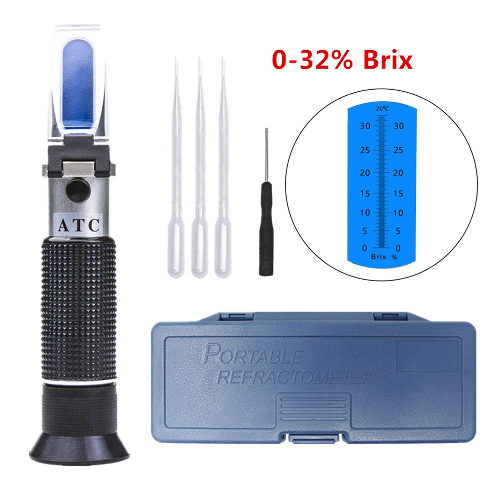 Ручной рефрактометр 0 32% Brix сахарный тестер ATC измеритель Сладости|honey refractometer|handheld