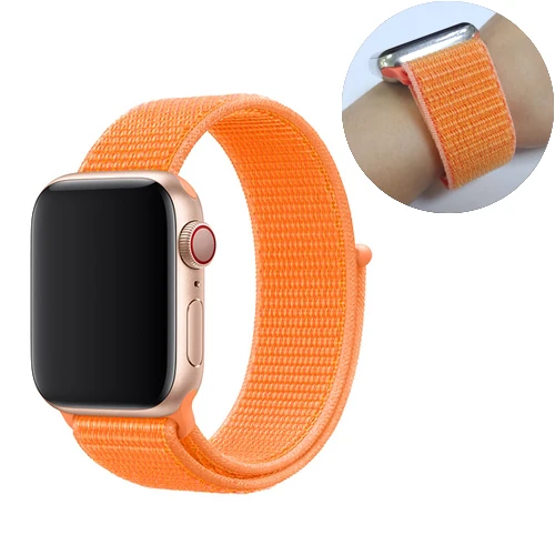 24 Ремешок для спортивных часов для apple watch, ремешок 42 мм, 38 мм, версия apple watch 5/4/3/2/1 наручных часов iwatch, ремешок 44 мм 40 мм двухслойный нейлоновый переплет ремешок для часов - Цвет ремешка: 24