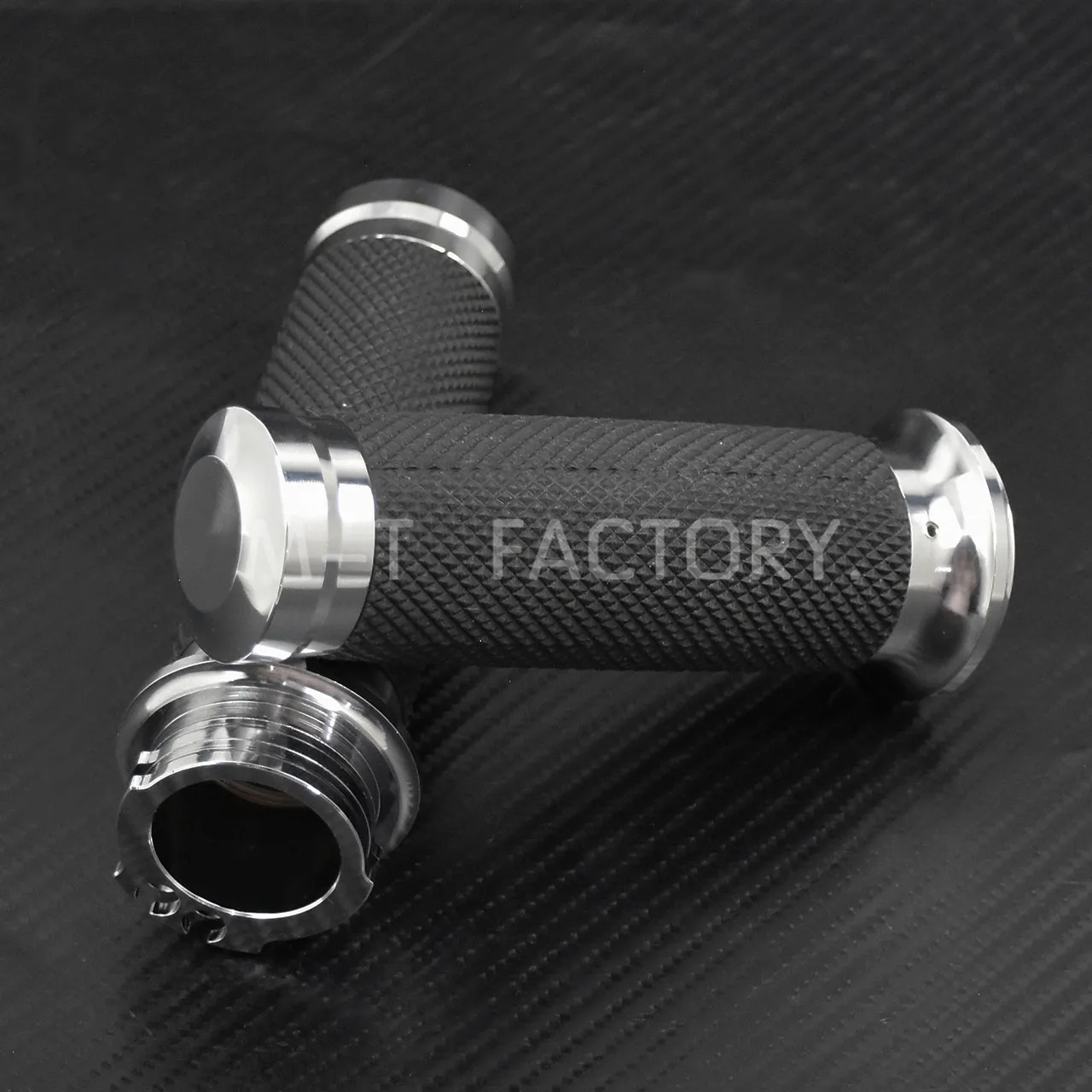 Chrome Grips Мотоцикл Универсальный " рукоятка руль черный для Harley Touring Sportster 883 1200 XL XR VRSC Dyna Softail - Цвет: Chrome Grips