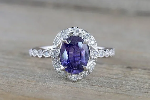 Фиолетовое Кольцо женское свадебное обручальное кольцо с кристаллами Гламурное