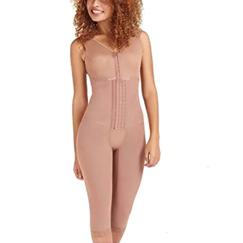 Women' Corset Waist Trainer Tummy Control Hook And Eye Closure Breast Support Butt Lifter Long Bodysuit Shapewear