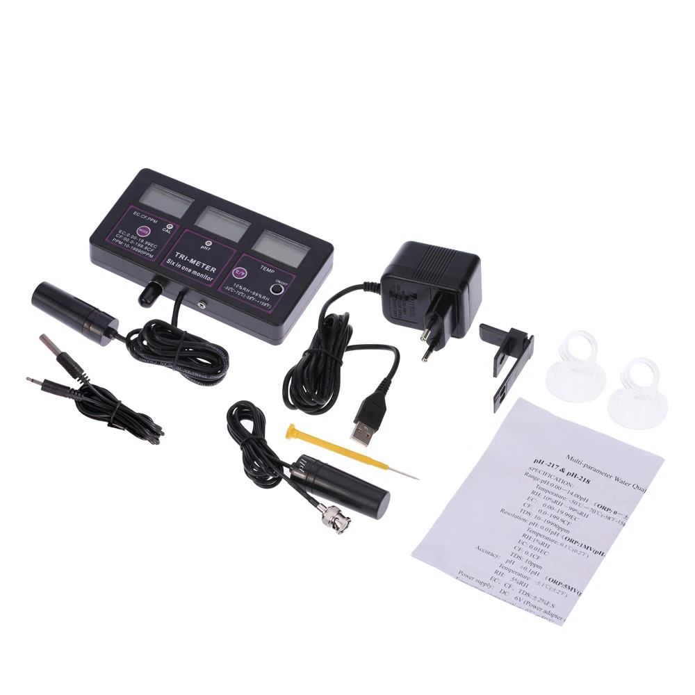 

New Professional 6 in 1 Multi-parameter Water Testing Meter Digital Water Quality Monitor Multiparameter Water Quality Tester