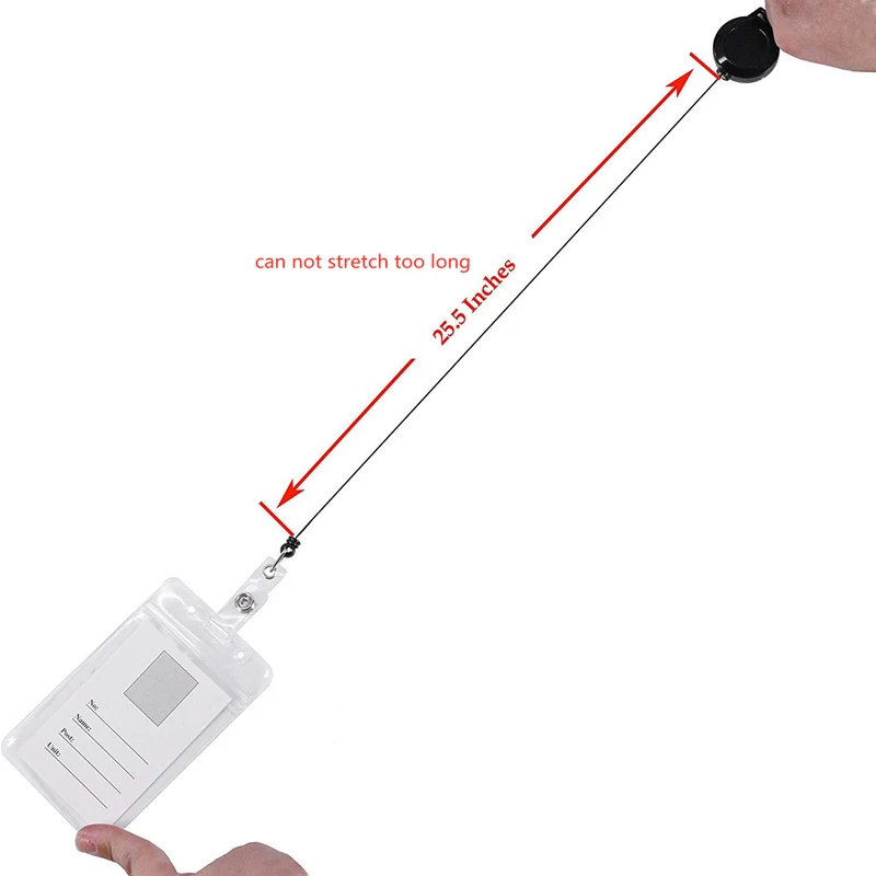 

PVC Plastic ID Card Badge Holder Transparent Exhibition Bank Card Badge Holders with Lanyard Badge Reel Retractable