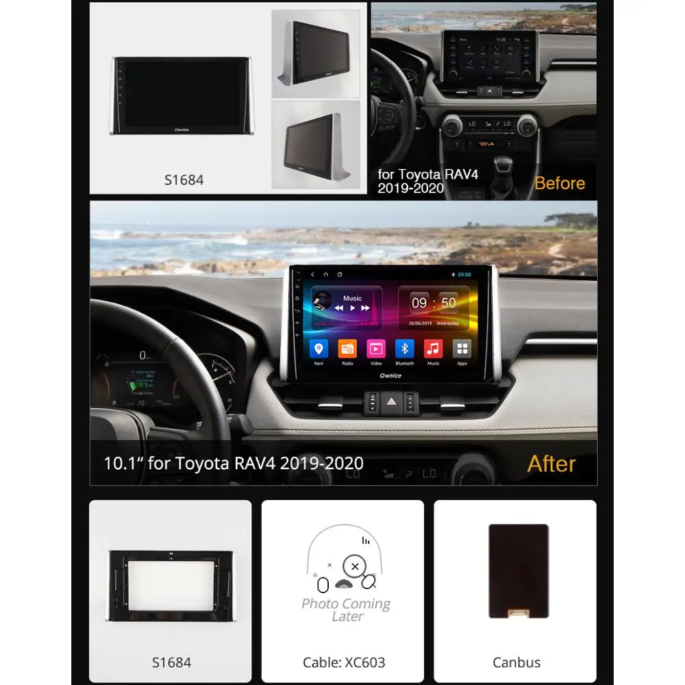 360 ° камера Android 9,0 8 ядерный 4G+ 64G SPDIF DSP CarPlay Автомобильный мультимедийный плеер gps навигация радиоприемник для Toyota RAV4