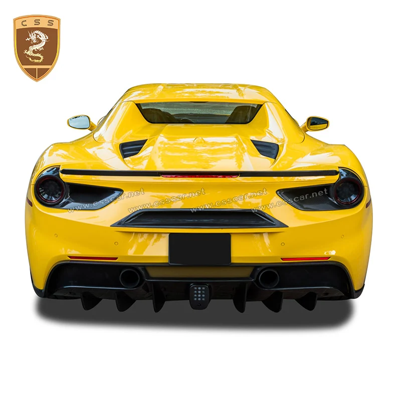 Заднее крыло из углеродного волокна CSSYL для Ferrari 488 задний спойлер spider GTB
