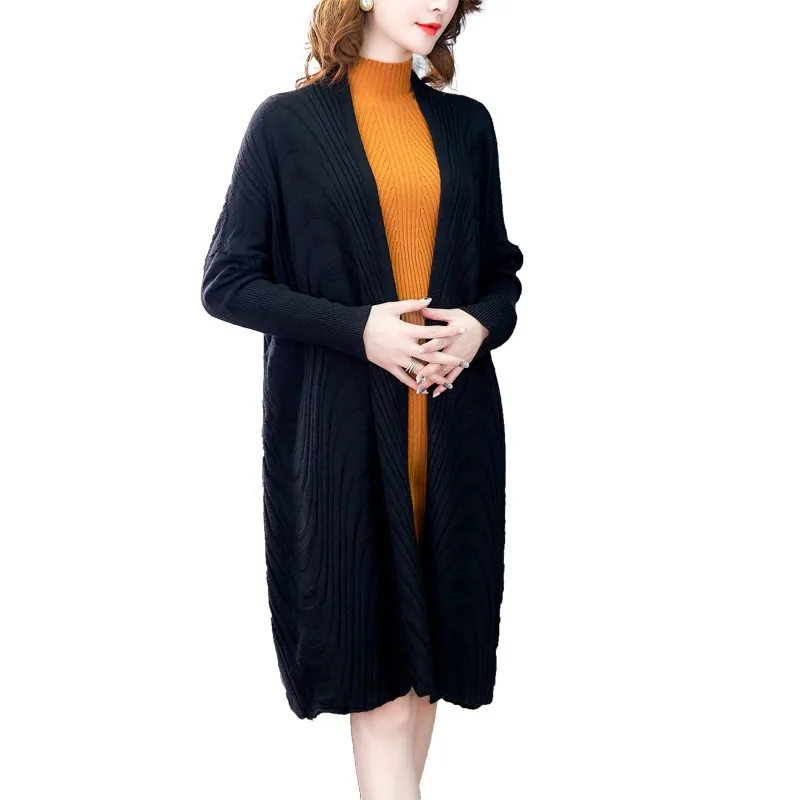 Retro Cardigan Women Long Sleeve New Female Elegant Pocket Knitted Outerwear Sweater Jacket Tops for lady High Quality |