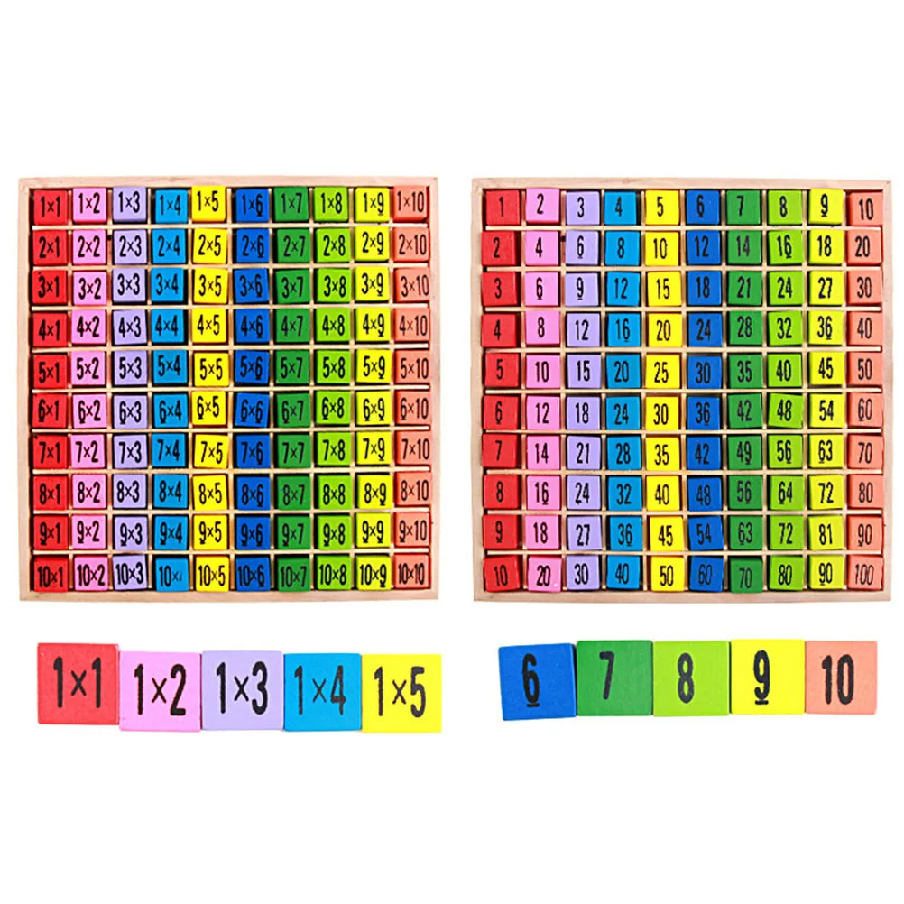 Деревянный стол для умножения математическая игрушка 10x10 раз Настольная доска