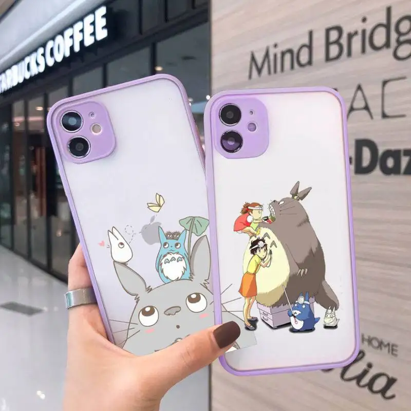 

Cartoon Funny Spirited Away No Face Man Phone Case matte transparent For iphone 7 8 11 12 plus mini x xs xr pro max cover