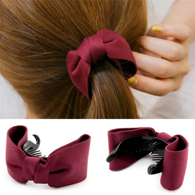 

1Pc Hair Claw Solid Big Bows Banana Hairpins Ties Ponytail Headband Hair Clips Hair Accessories For Women Girls