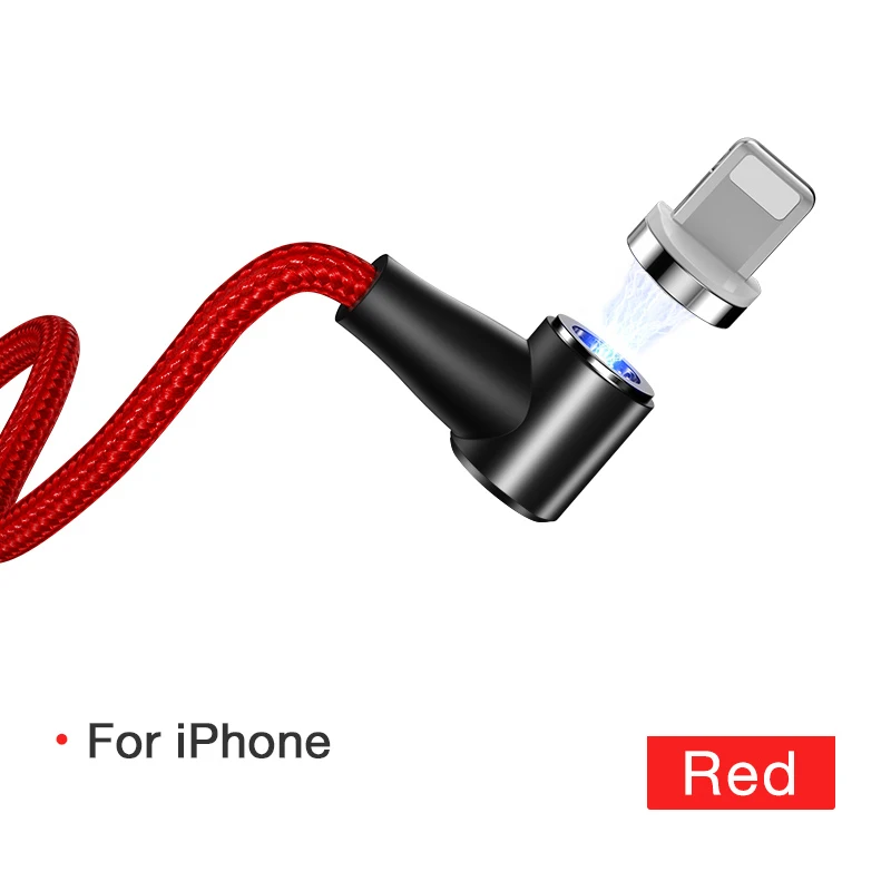 1 м 2 м Магнитный кабель Micro usb type C Быстрая зарядка Micro usb type-C магнитное зарядное устройство провод usb c для iphone 11 X Xr Xs usb кабель - Цвет: Red For iPhone