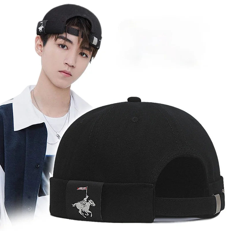 

Men's Spring and Summer Chinese Landlord Hat Skullcap Circumference Large Size Spring and Autumn Hip Hop Yupi Dome without Brim