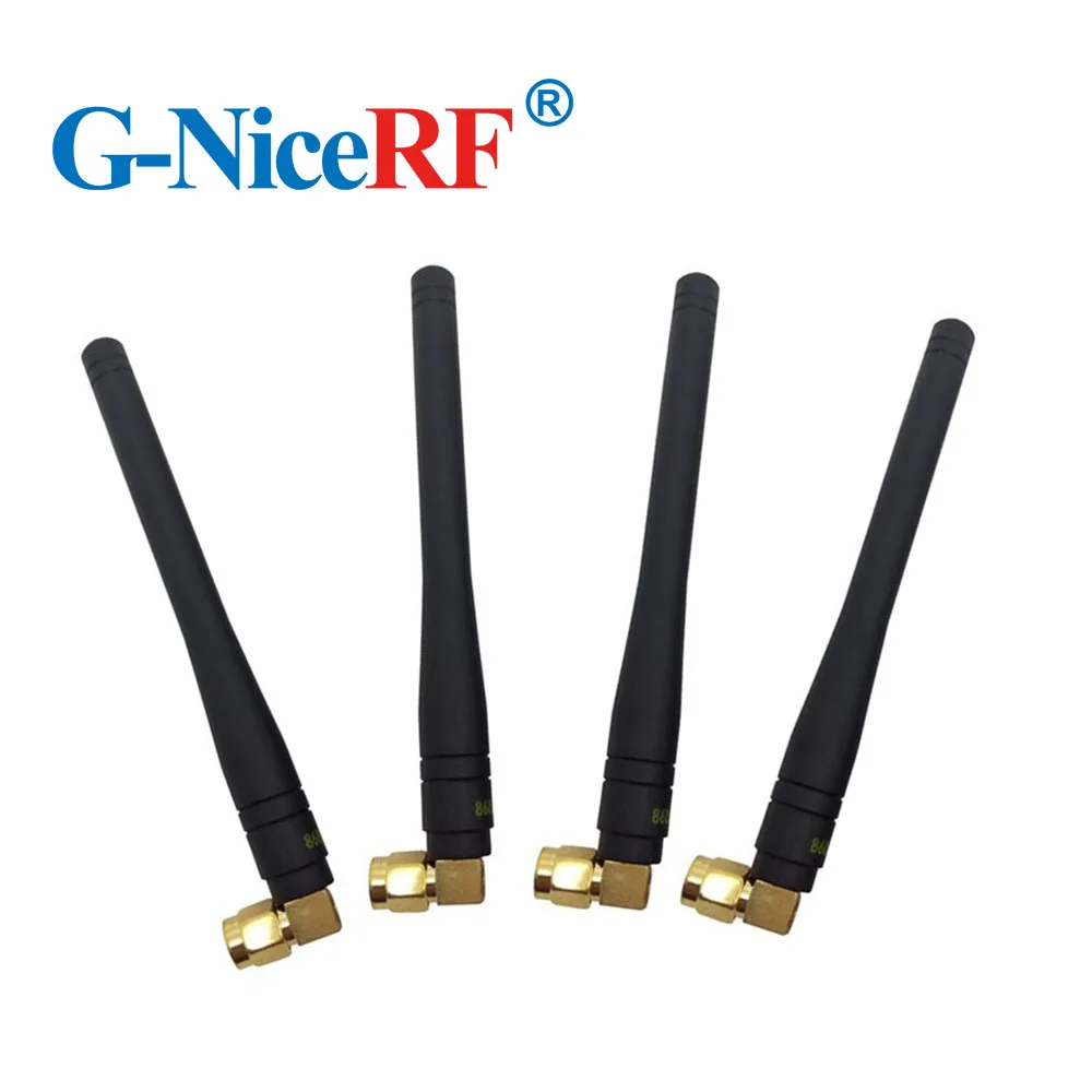 4PCS/Lot SW433-WT100 433MHz Gain3.0 dBi Rubber Antenna With Male SMA Connector For Wireless Module