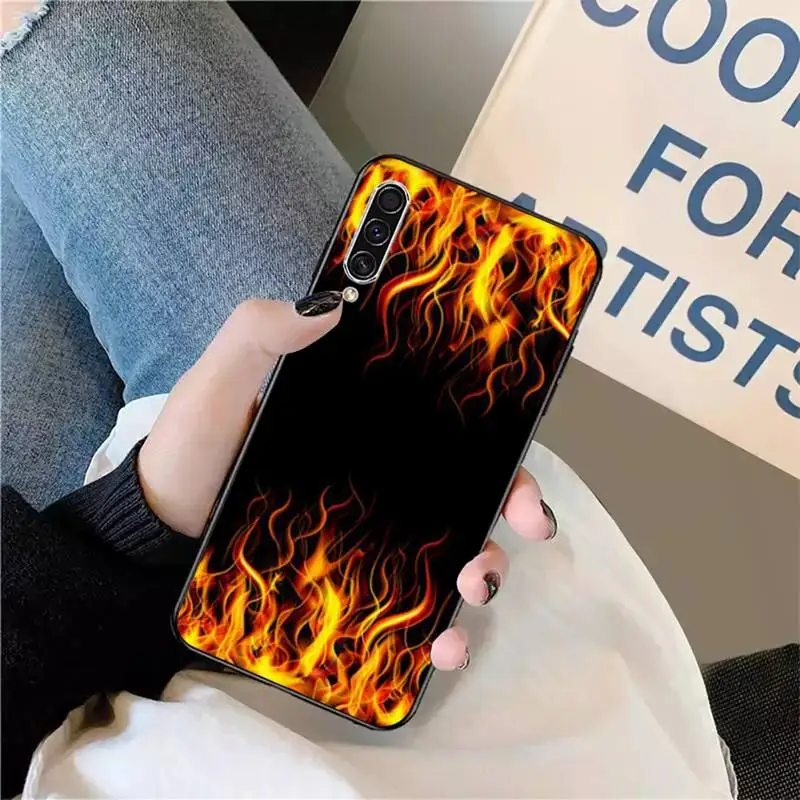 

Flame pattern Phone Case For Samsung galaxy S 9 10 20 A 10 21 30 31 40 50 51 71 s note 20 j 4 2018 plus