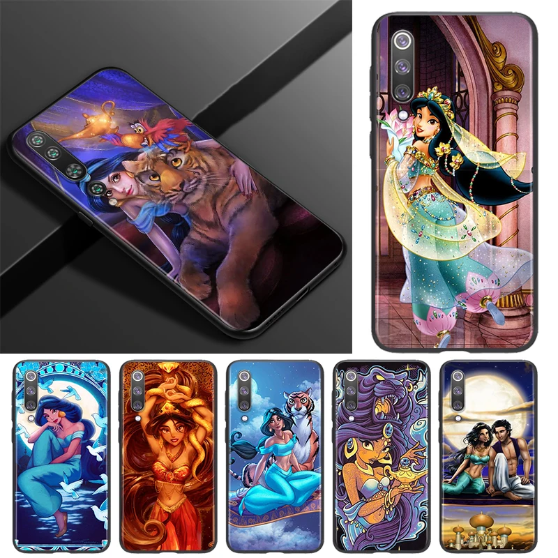 

Princess jasmine For Xiaomi Mi 11i 11 10T 10 9T 9 A3 8 Lite CC9 SE Note10 Lite Ultra Pro Black Soft Phone Case