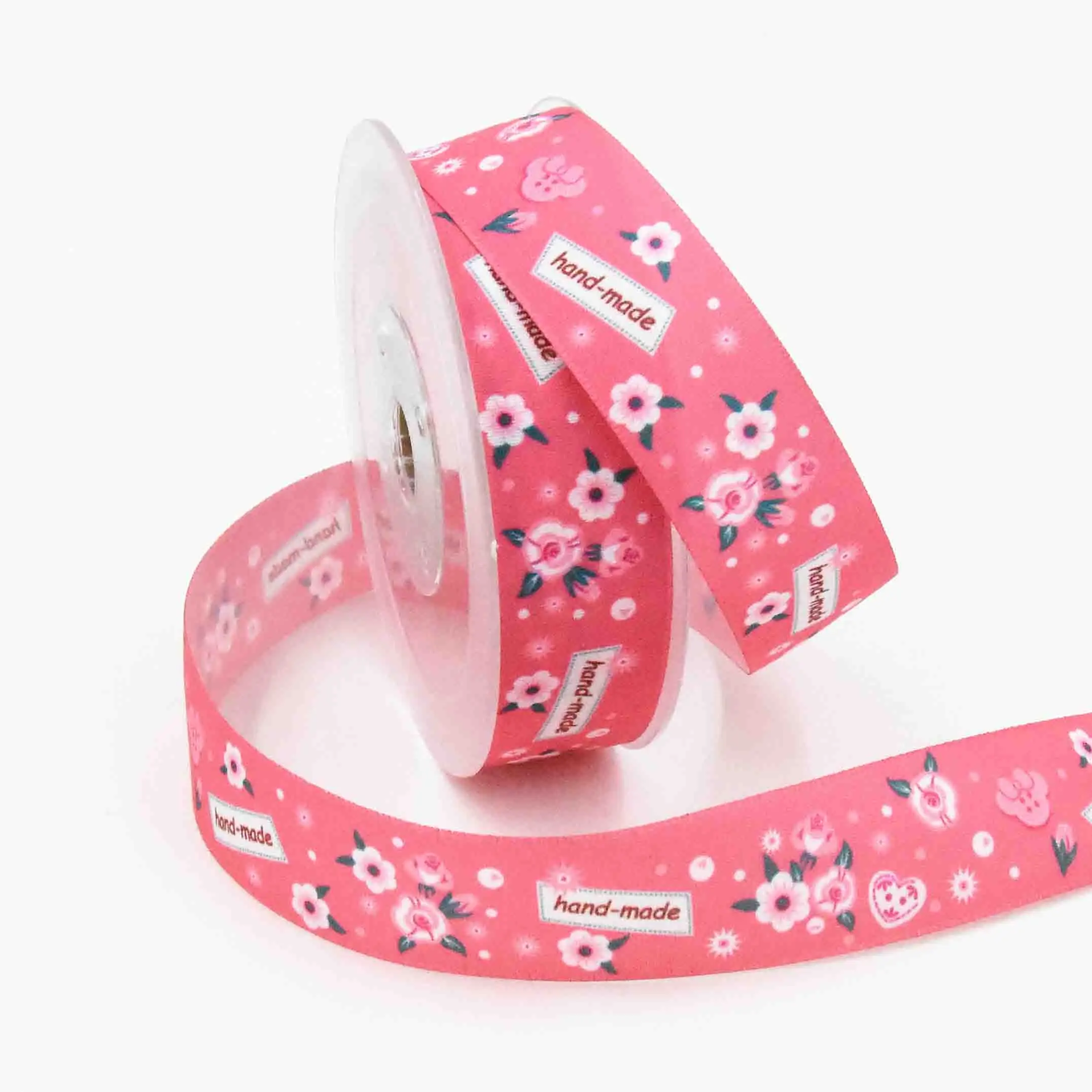 5 лет/лот 25 мм атласная лента Гро-Гро лента с принтом весенний цветок для свадебной вечеринки украшения «сделай сам» бант ремесло карты подарки набор крафт-бумаги - Цвет: pink-3