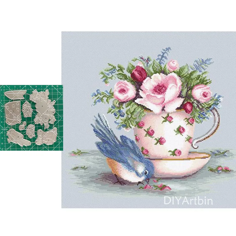 

Цветок Роза Птица Новинка 2021 металлические пресс-формы дневник украшение ручная работа тиснение шаблон фото Сделай Сам поздравительная от...