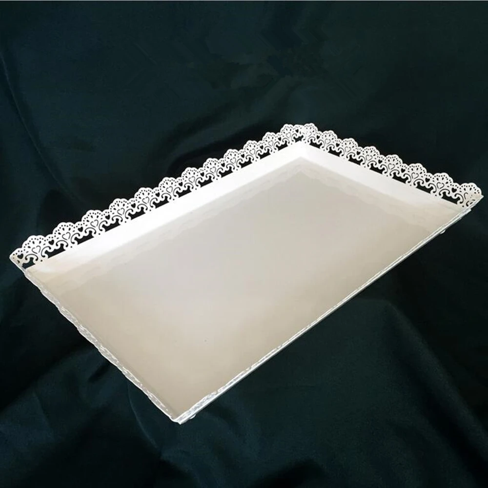 

Rectangle cake plate metal iron cupcake stand wedding party decoration supplier baking & pastry dessert tools