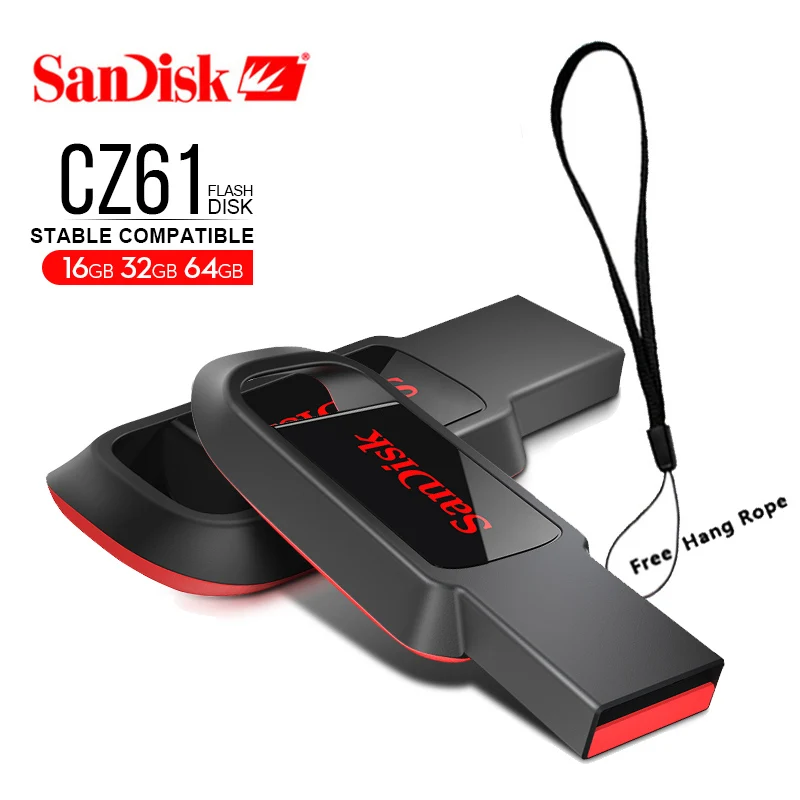 SanDisk CZ61 USB флеш накопитель 64 ГБ/32 ГБ/16 ГБ Флешка диск 2 0 карта памяти usb накопитель|USB