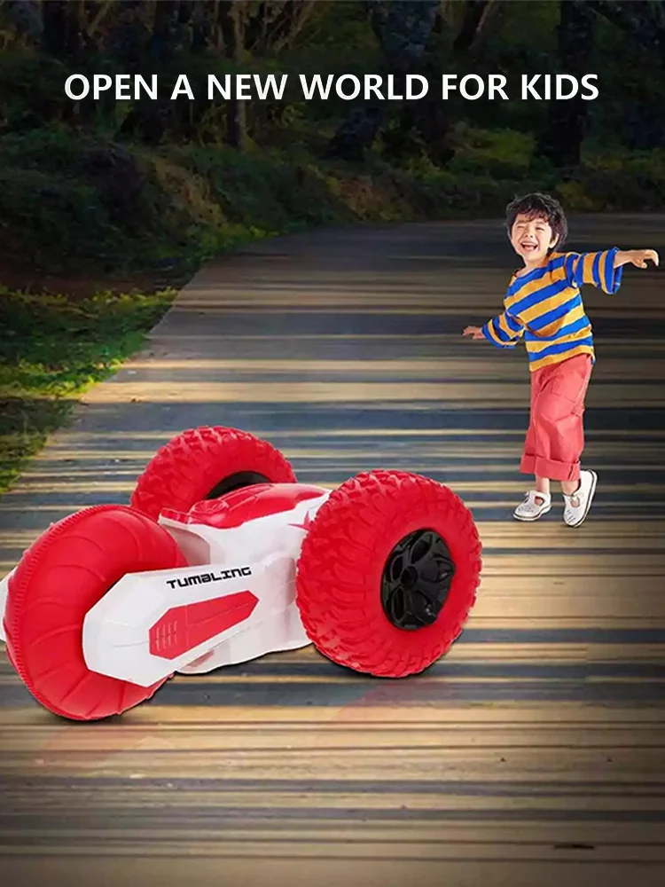 

Stunt Car Toy Wireless 2.4G Remote Control With Light 360 Degree Flip Drift Deformation Buggy Car Kids Educational Toys Gift