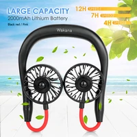 portable neck band dual fan 3 gears speed adjustable summer halter air cooler for portable table%c2%a0student dormitory