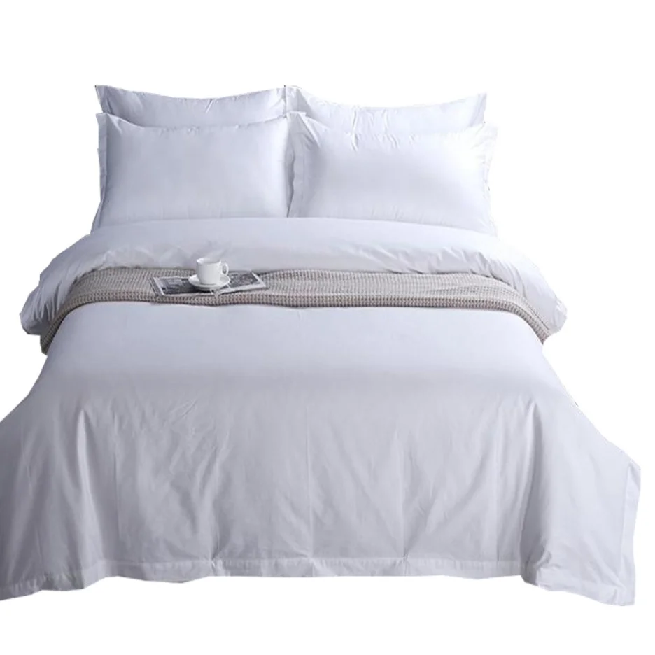 100% хлопок отель: пододеяльник простынь наволочки для подушек 4 предмета белого