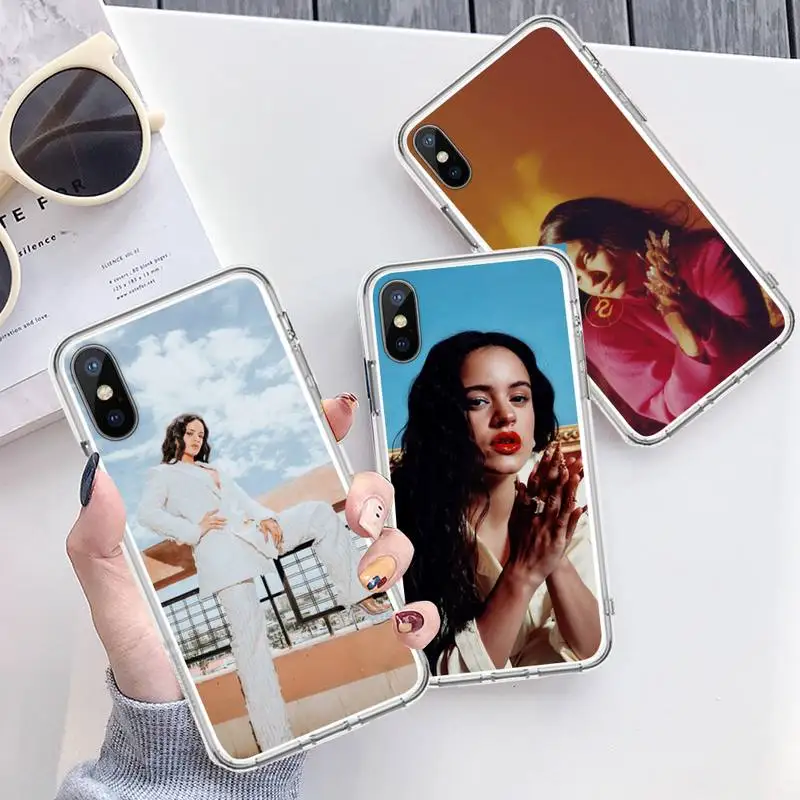 

Rosalia Spanish singer Phone Case Transparent soft For iphone 12 11 13 7 8 6 s plus x xs xr pro max mini
