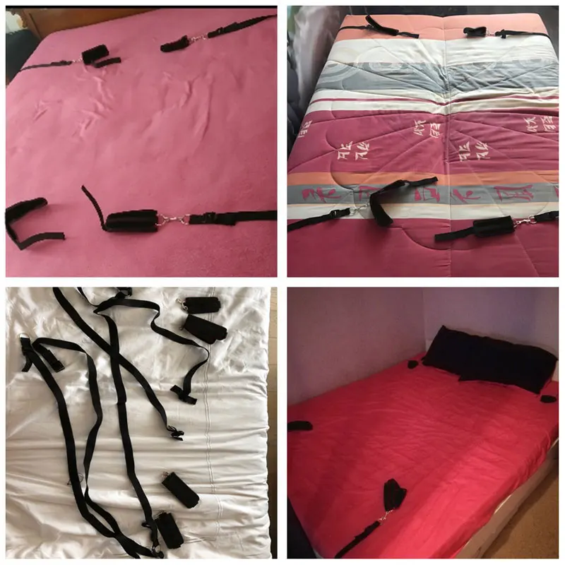 Система удерживания кровати удовольствие кровать бондаж наручники ноги БДСМ