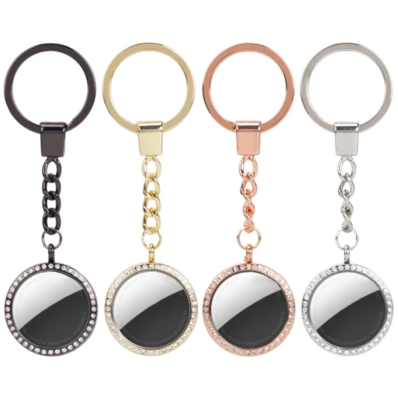 

Protective Cover Holder for Airtags Metal Magnetic Diamond-studded Anti-lost Positioning Tracker Protective Sleeve