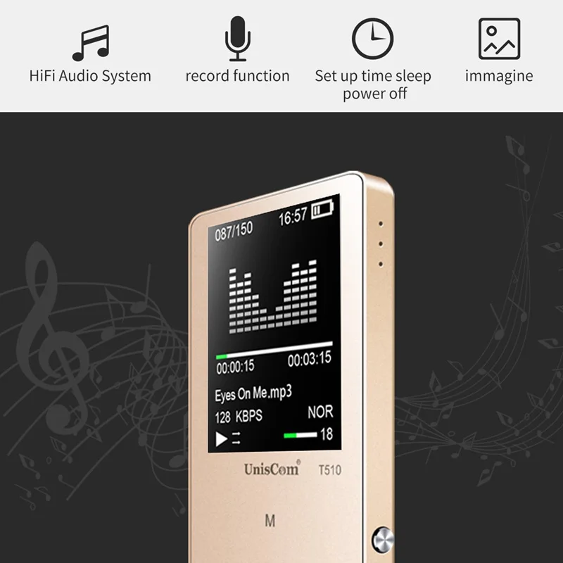 Новый металлический Bluetooth спортивный MP3 плеер портативный o 8 Гб со встроенным