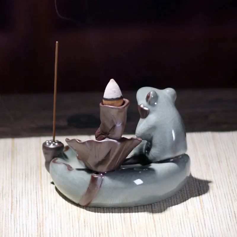 Курильница для благовоний в виде лягушки стрекозы птицы|Благовония и курильницы|