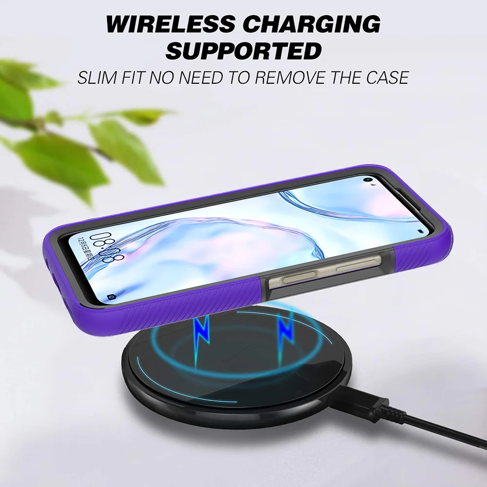 360 Armor Phone Case For Huawei Honor 20 9X Nova 5T P Smart Z 2020 P30 P40 Lite 4G E Y6 Y7 Y7P Y9 Prime 2019 2 IN 1 Bumper Cover