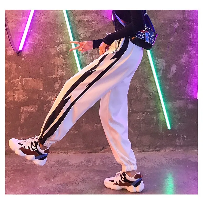 Женские зимние свободные спортивные брюки в Корейском стиле повседневные