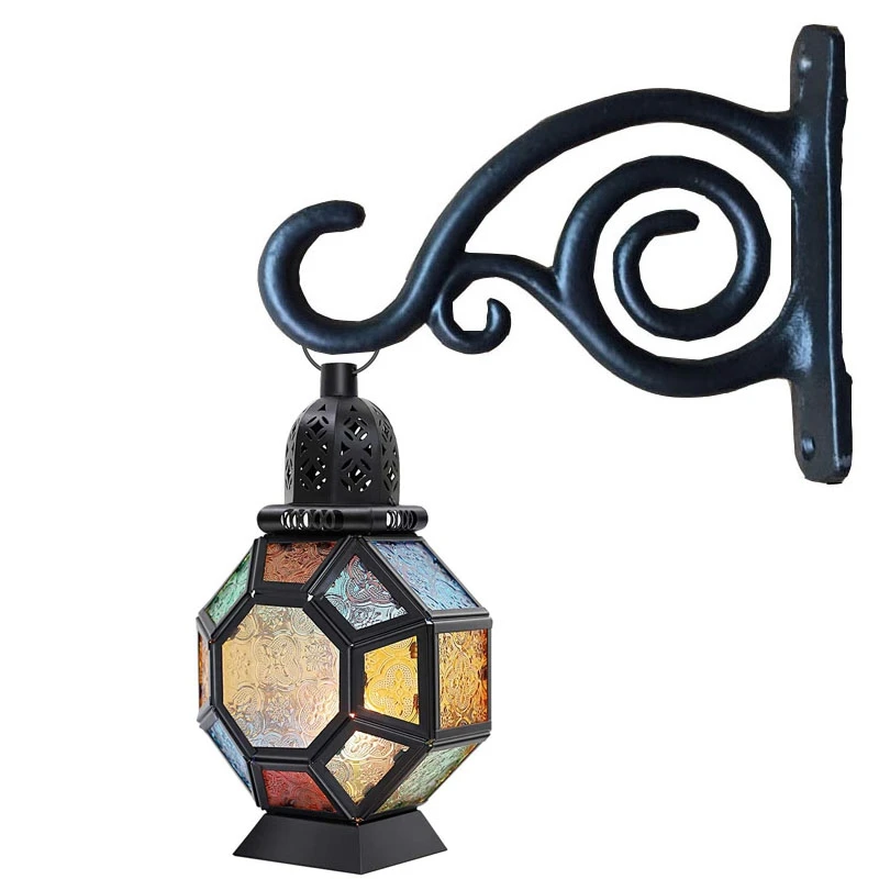 

2 PCS Hanging Plant Bracket Hook Iron Decorative Plant Hanger for Flower Basket Bird Feeder Wind Chime Lanterns