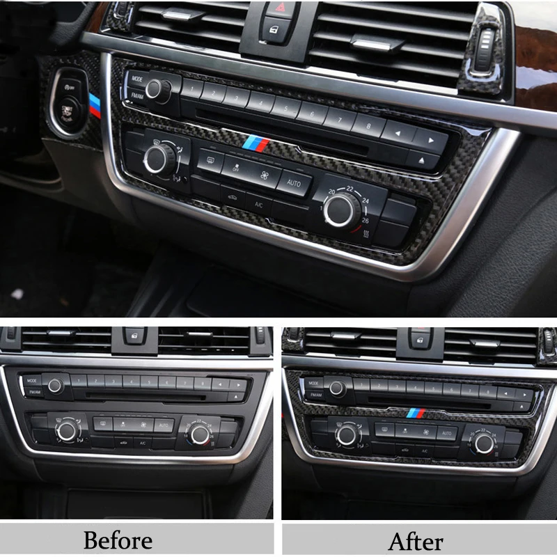 Для BMW F30 F31 F32 F33 F34 F36 панель управления автомобилем из углеродного волокна крышка