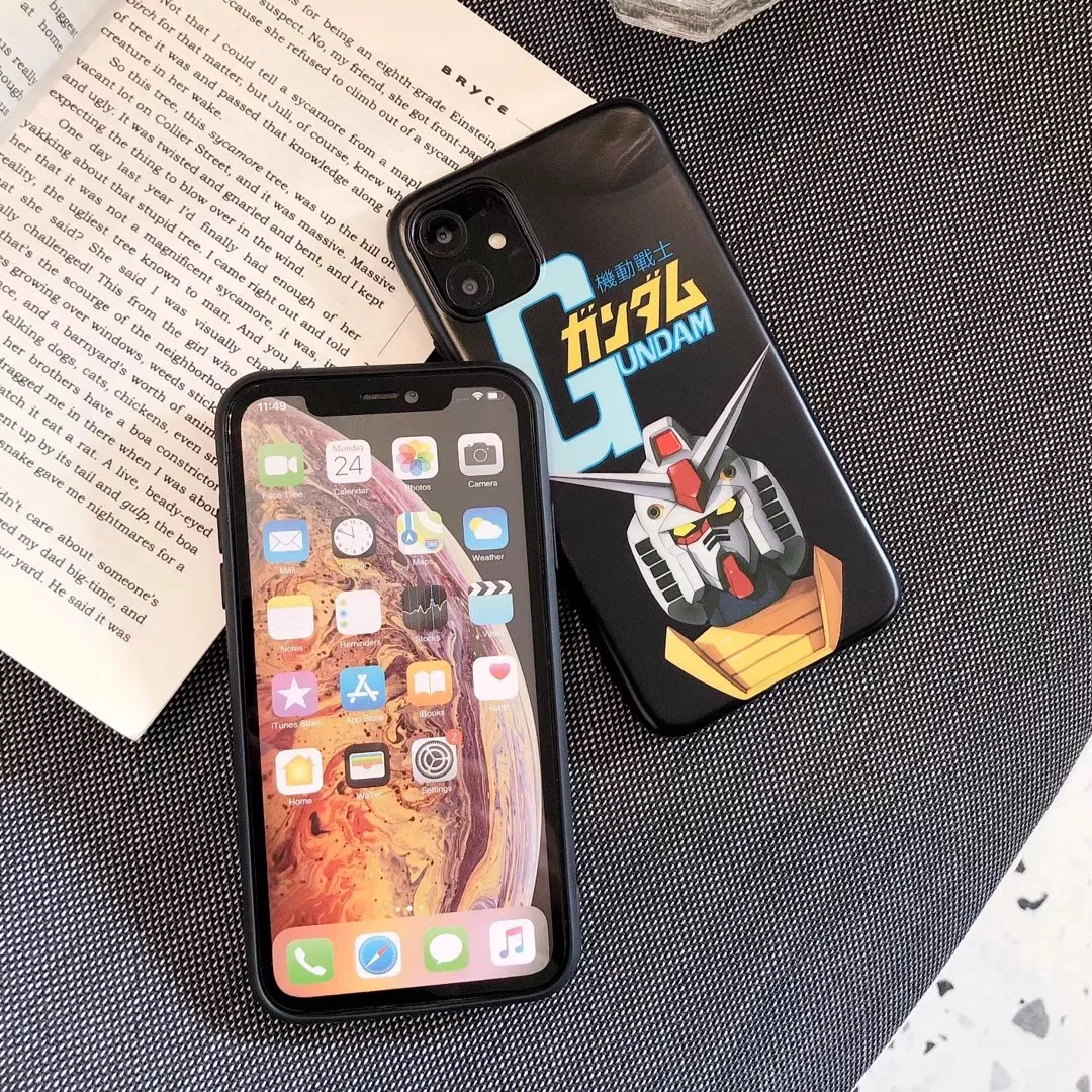 Японский мультфильм GUNDAM чехол для телефона iPhone 7 7Plus 8 8Plus 11 Pro X XS Max XR мягкий IMD