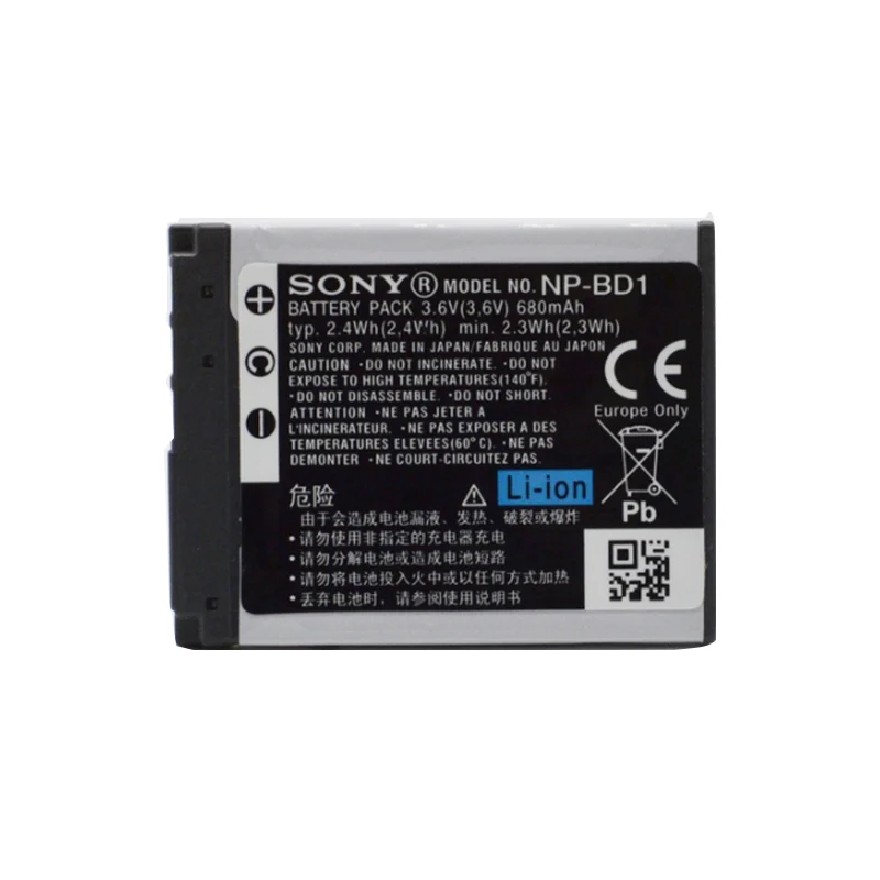 Оригинальный аккумулятор Sony NP-BD1 NP BD1 NP-FD1 FD1 для камеры DSC T300 TX1 T900 T700 T500 T200 T77 T90 T2 G3 S930