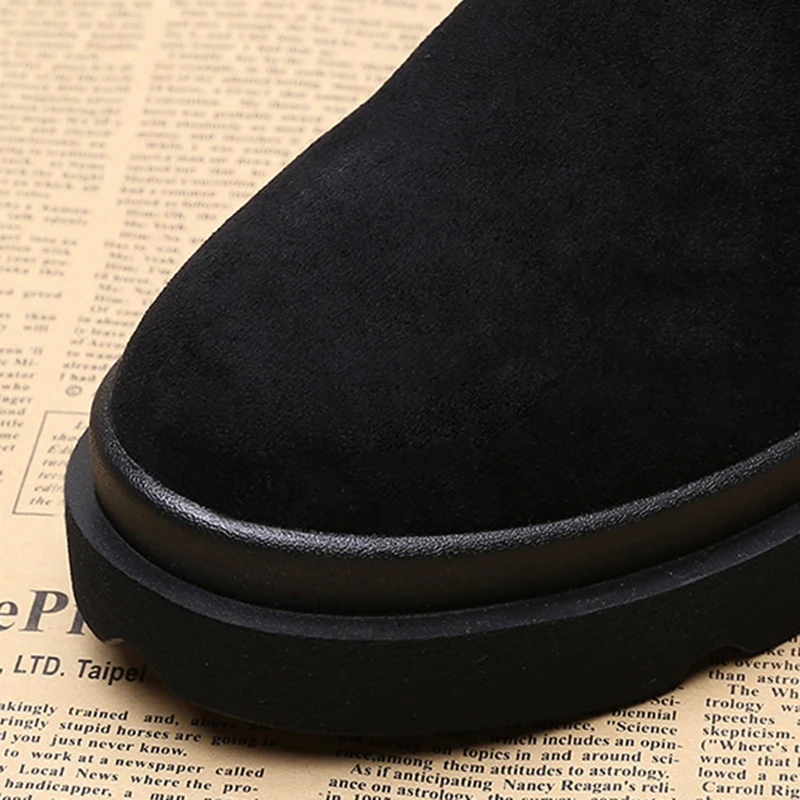 Fujin/женские зимние ботинки из флока на платформе со шнуровкой без шнуровки