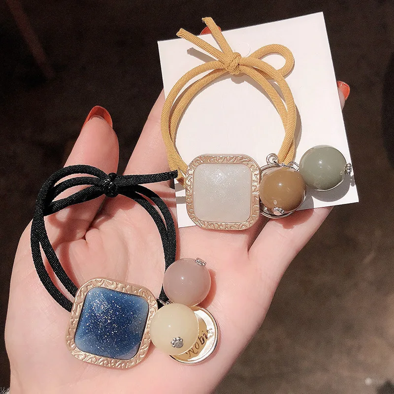 Корейские темпераментные резиновые Звездные Бусы Желе повязка на голову Толстая