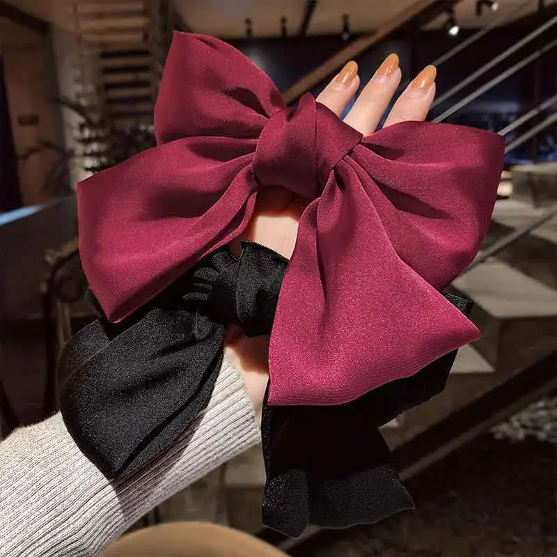 

Fashion Big Bow Hairpins Cute Red Barrette White Hair Clip Women Girls BB Oversized Hairgrip Korean Oversized Hair Accessories
