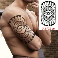waterproof temporary tattoo sticker eye totem water transfer fake big arm leg back tatoo flash tatto woman man kid 14 821 cm