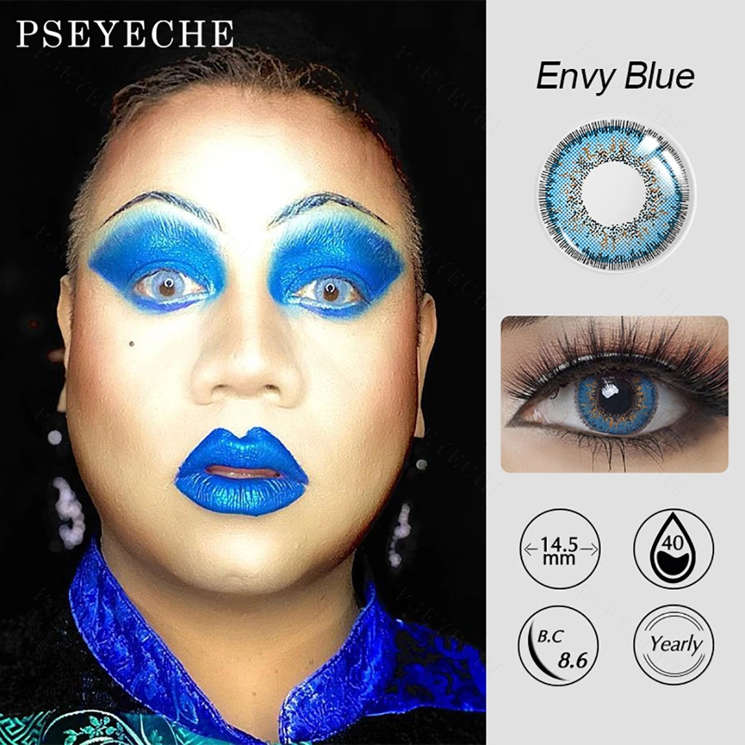 1 Пара цветных линз для глаз: красные, зеленые, синие, завистливые линзы цветных контактных линз на Хэллоуин, для создания кукольных глаз.