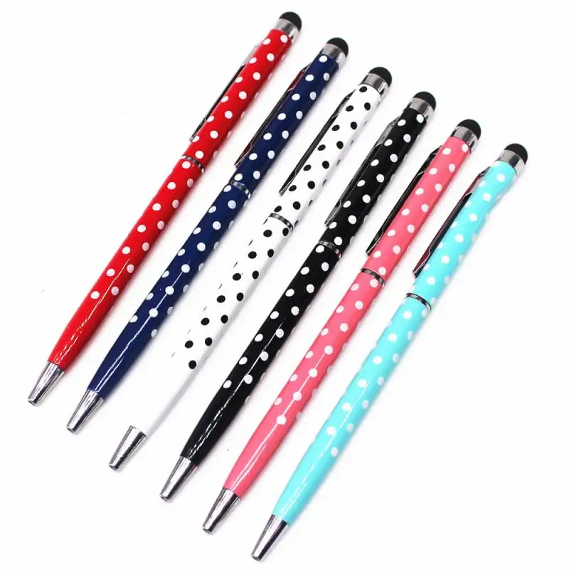 

(1Pcs/sell) Pure Color Wave Point Ballpoint Pens Stationery Ballpen Stylus Pen Touch Pen Oily Black Refill Ball Point Pen 0.7mm