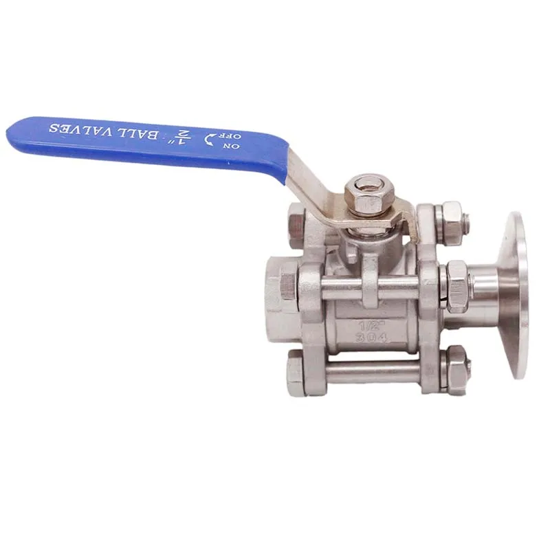 Шаровой кран из нержавеющей стали 1 5 дюйма от TC до 1/2 мама BSP(NPT) 304 конструкция 3