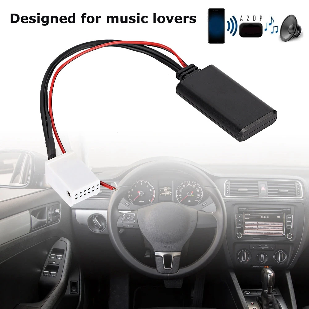 Ground 12V 12-Pin Car Vehicle Bluetooth AUX Adapter Support MP3 WMA WAV FLAC Fit For MCD RNS 510 RCD 200 210 300 310 500 | Автомобили и