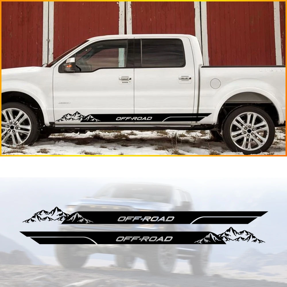 

Pick-up Truck Car Side Stripes Side Skirts Graphics Decals Stickers For Jeep Gladiator Gladiator Overland