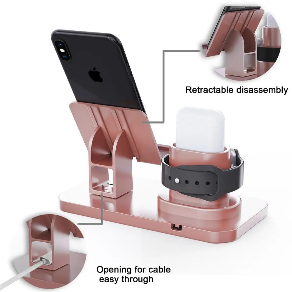 3 в 1 зарядная док-станция Многофункциональный держатель iPhone X XR XS Max 8 7 6 Apple Watch Airpods зарядное устройство Держатель подставка Док-станция# f0
