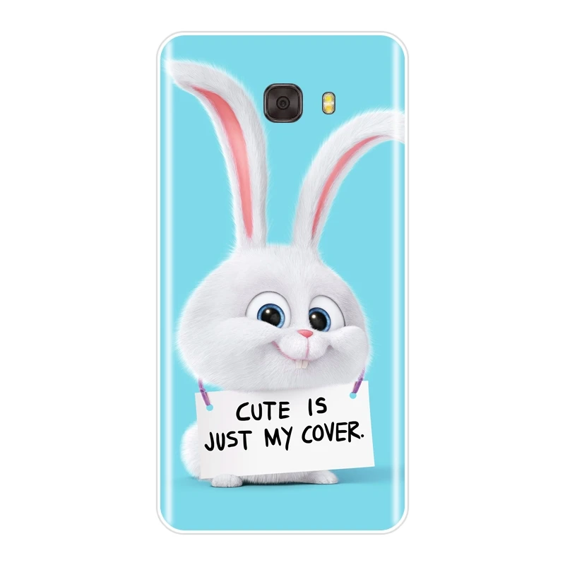 Мягкий чехол из ТПУ для Samsung Galaxy C5 C7 C8 Ультратонкий силиконовый с милыми животными