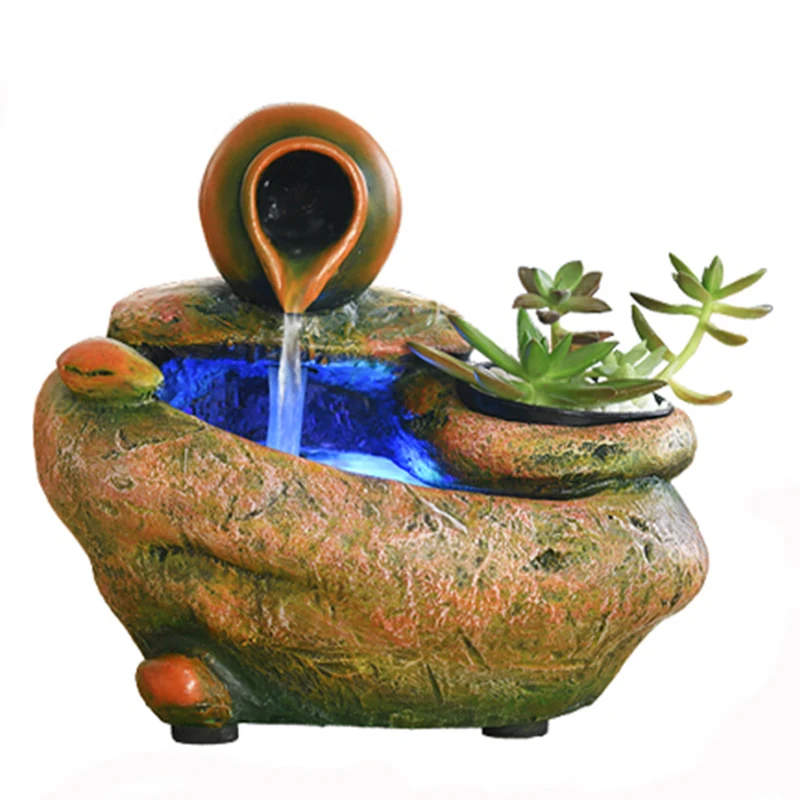 Креативный комнатный микроландшафтный водяной фонтан 220 В настольный